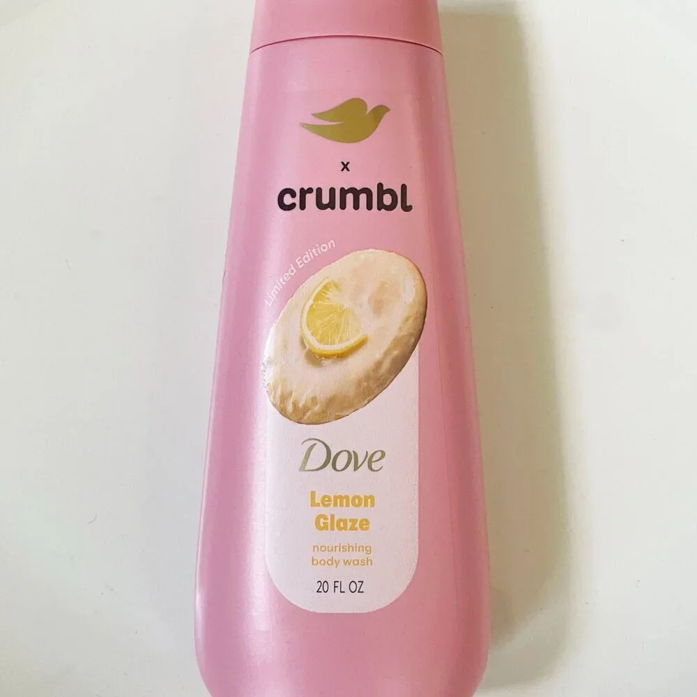 New! Bundle of 3 Dove x Crumbl set body wash confetti lemon strawberry cake